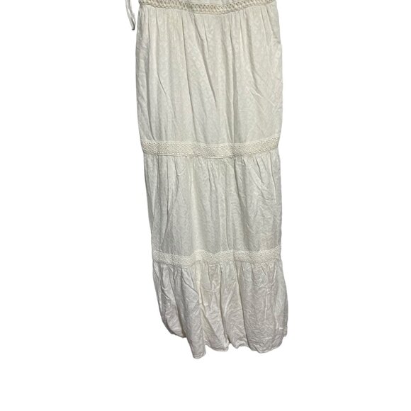 Joie Women's Maxi Sundress Tiered Hem Long Boho Crochet Lace White Size Small - Picture 5 of 6